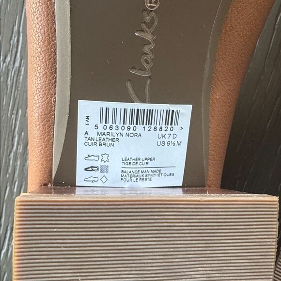 Clarks Marilyn Nora Tan Leather Block Heel Pumps Block Heel Classic Size 9.5 EUC - Picture 9 of 12